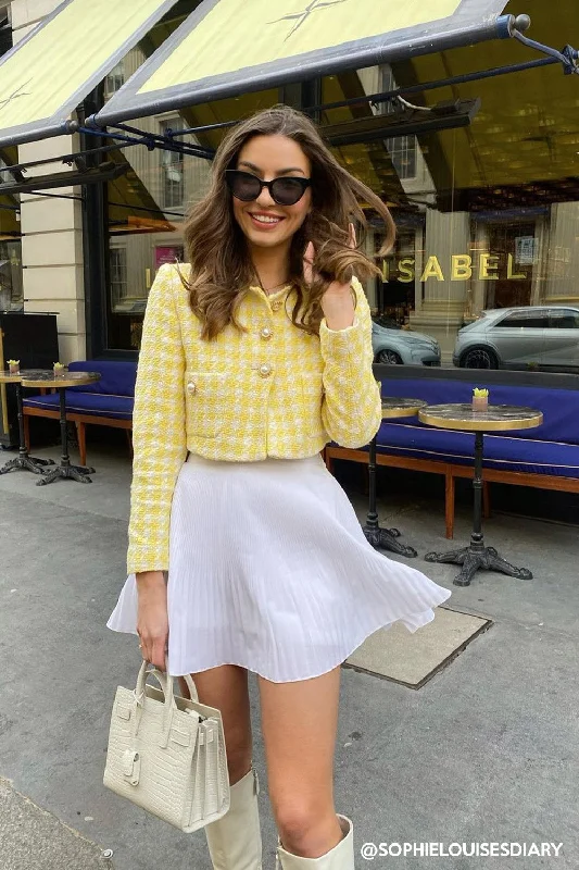 Alyssa Pleated Skort leather skirt refined
