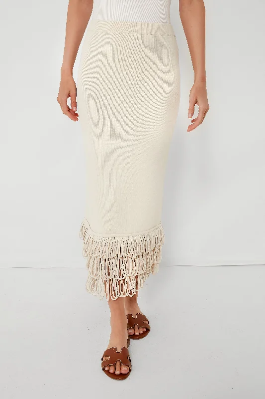 Ecru Sol Skirt silk skirt smooth