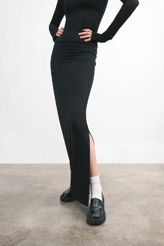 Eldridge Maxi Skirt wool skirt breathable