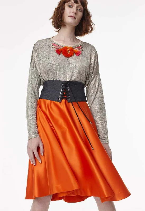 Flared Skirt zip skirt side