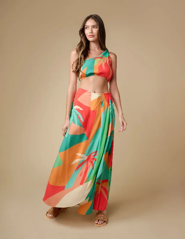 Hali Maxi Skirt silk skirt lustrous