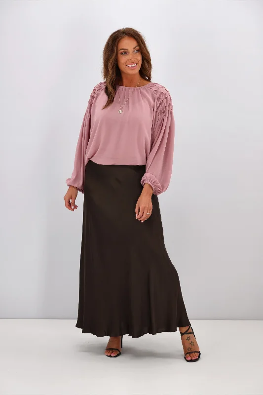 Jane James Margot Skirt Moss elastic waist skirt