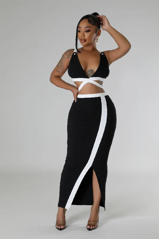 Keep Close Skirt Set silk skirt lustrous