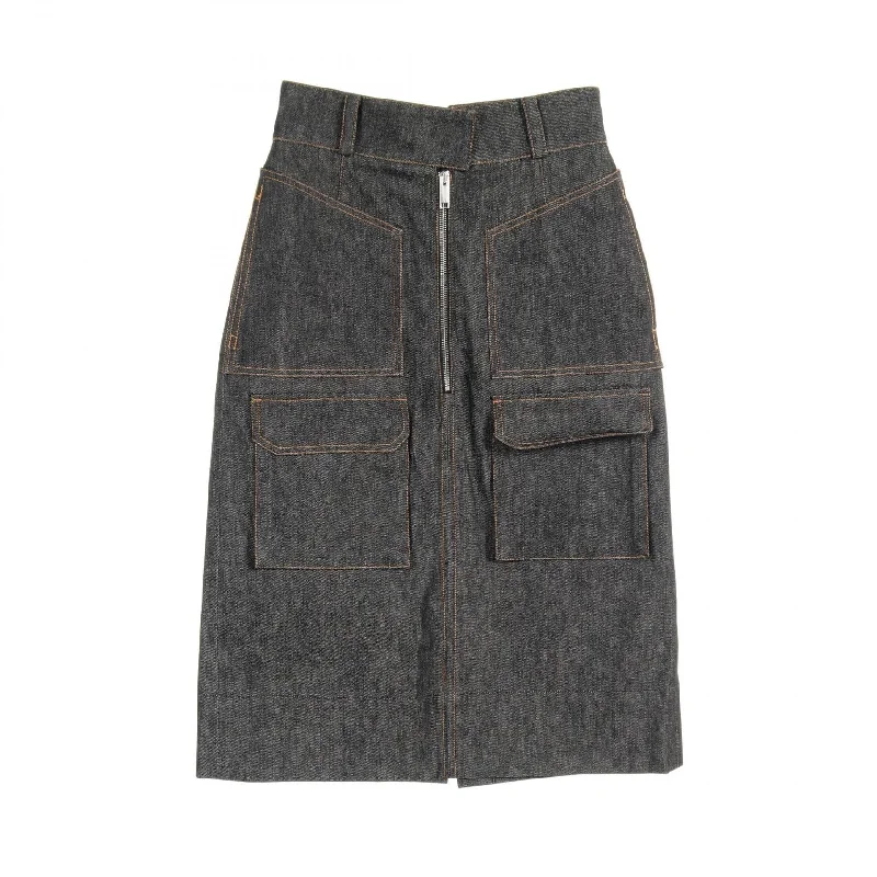 Maison Kitsune Cotton Skirt DW01503WW5005 asymmetrical skirt cut