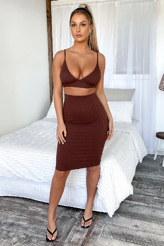 Nikita Skirt - Brown wool skirt sturdy
