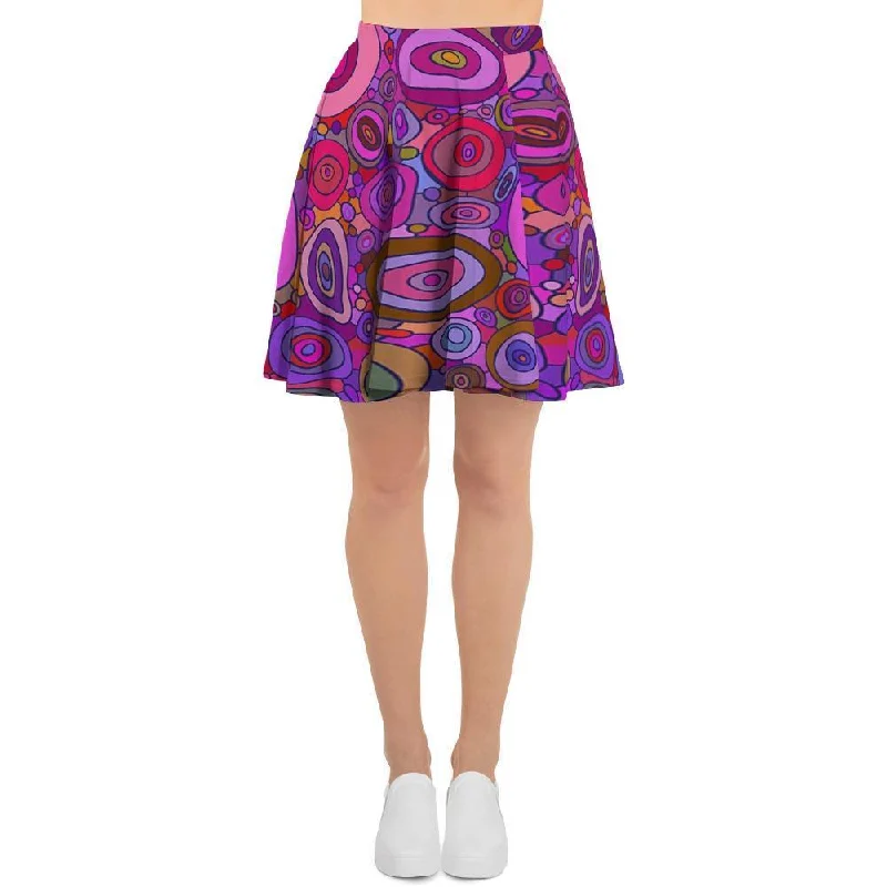 Purple Trippy Hippie Women's Skirt leather skirt durable