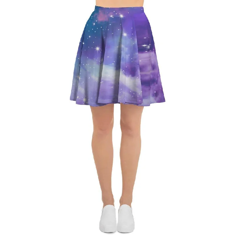 Purple Universe Galaxy Women's Skirt leather skirt bold