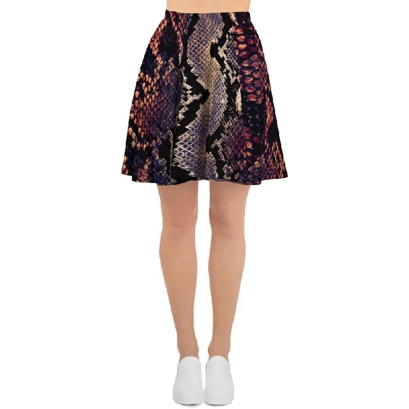 Python Snakeskin Print Women's Skirt cashmere skirt fine
